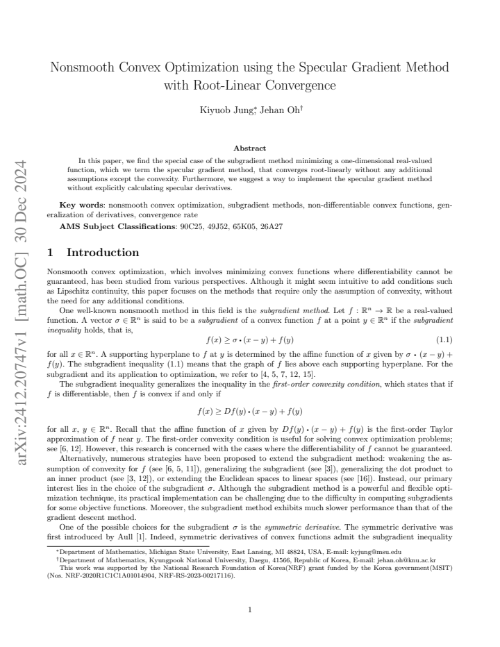 First page