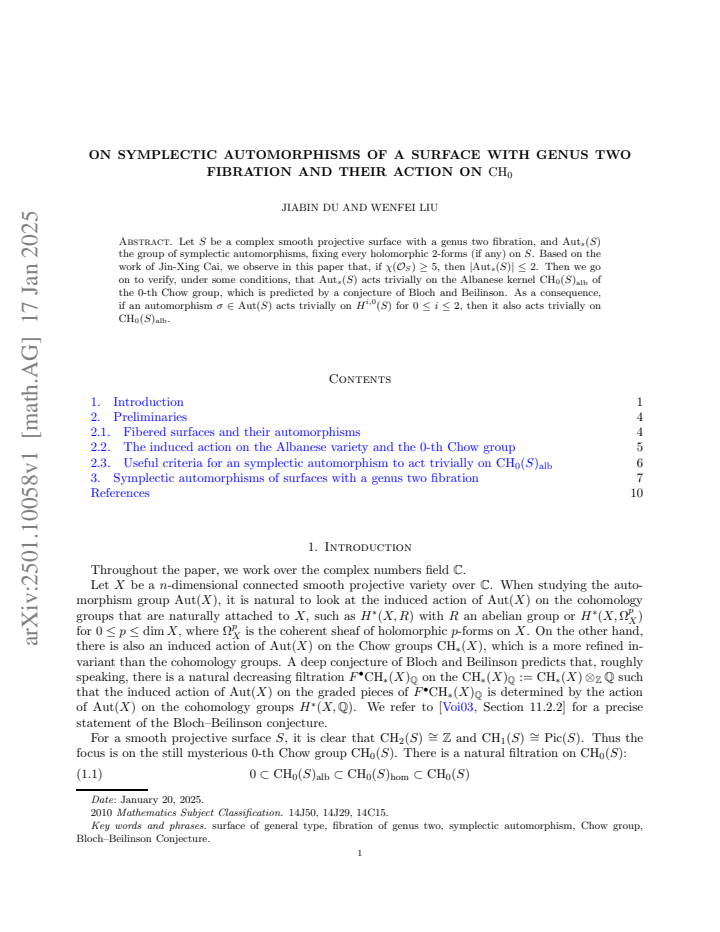 First page