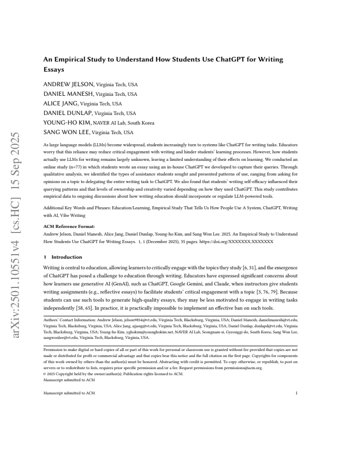 First page