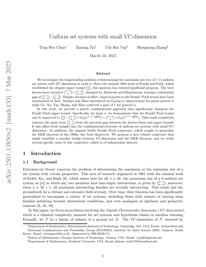 First page