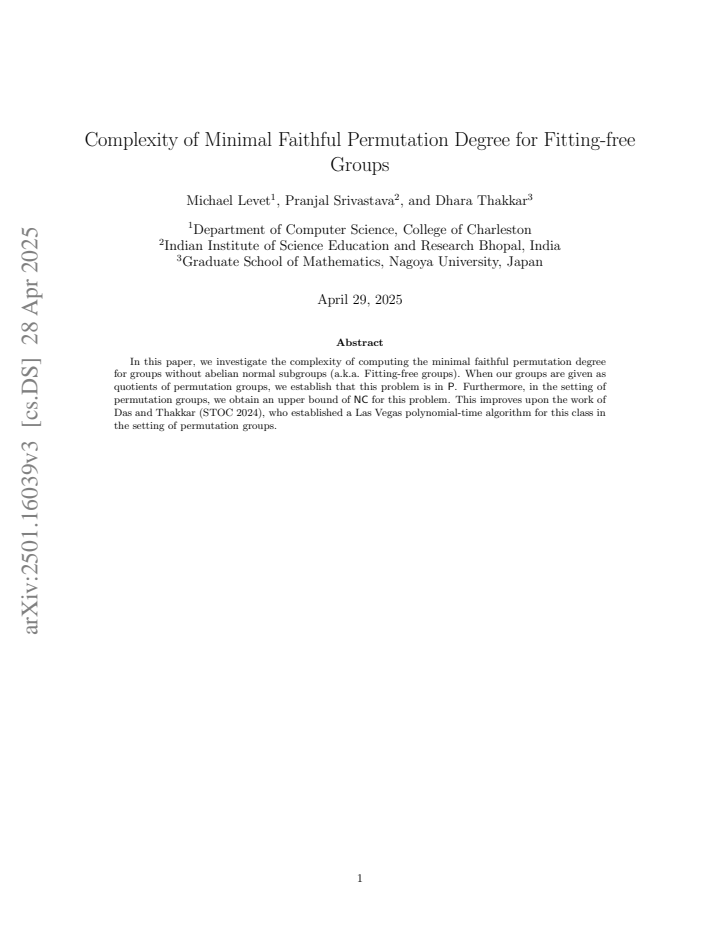 First page