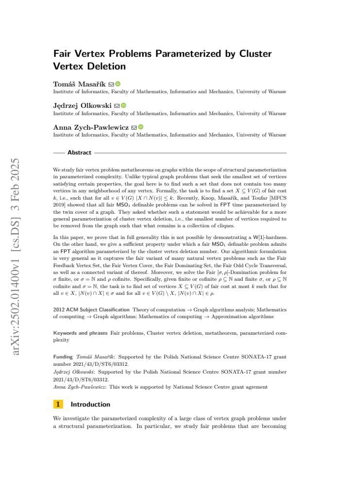 First page
