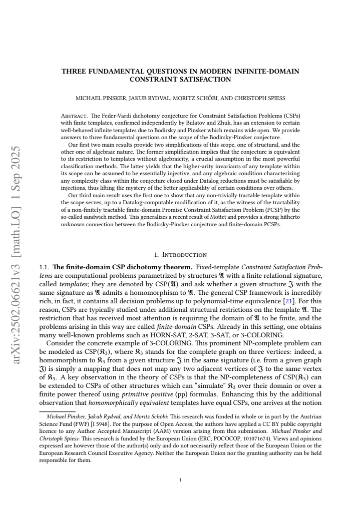 First page