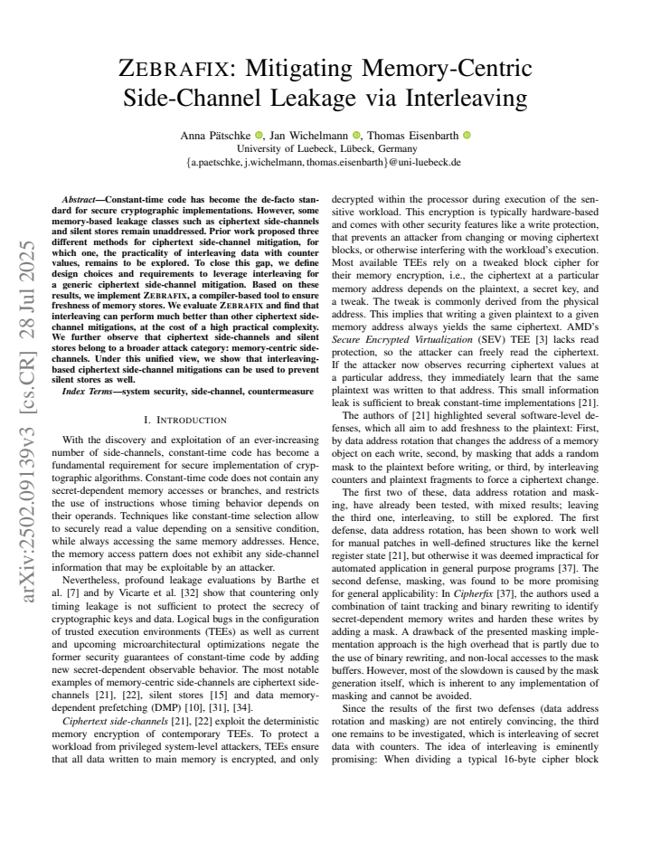First page