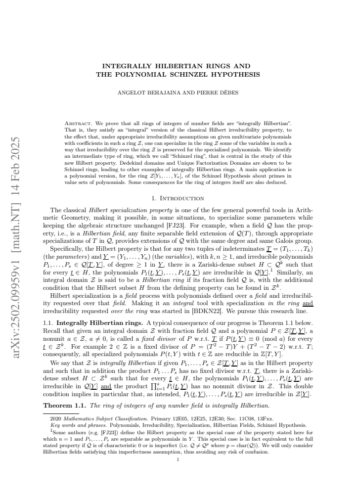 First page
