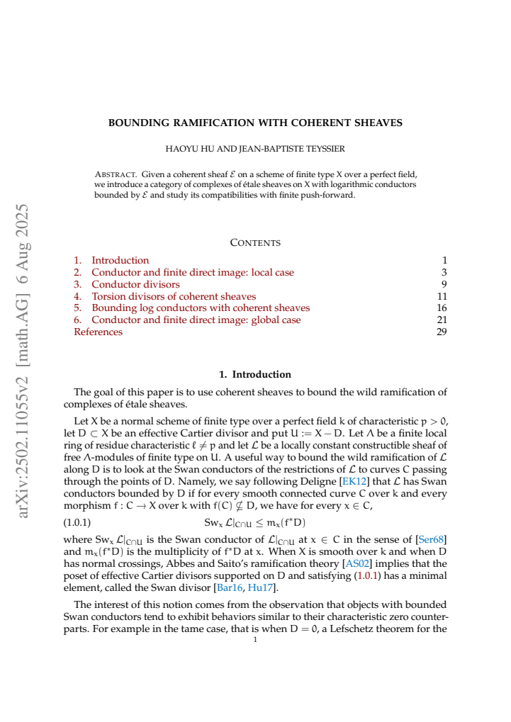 First page