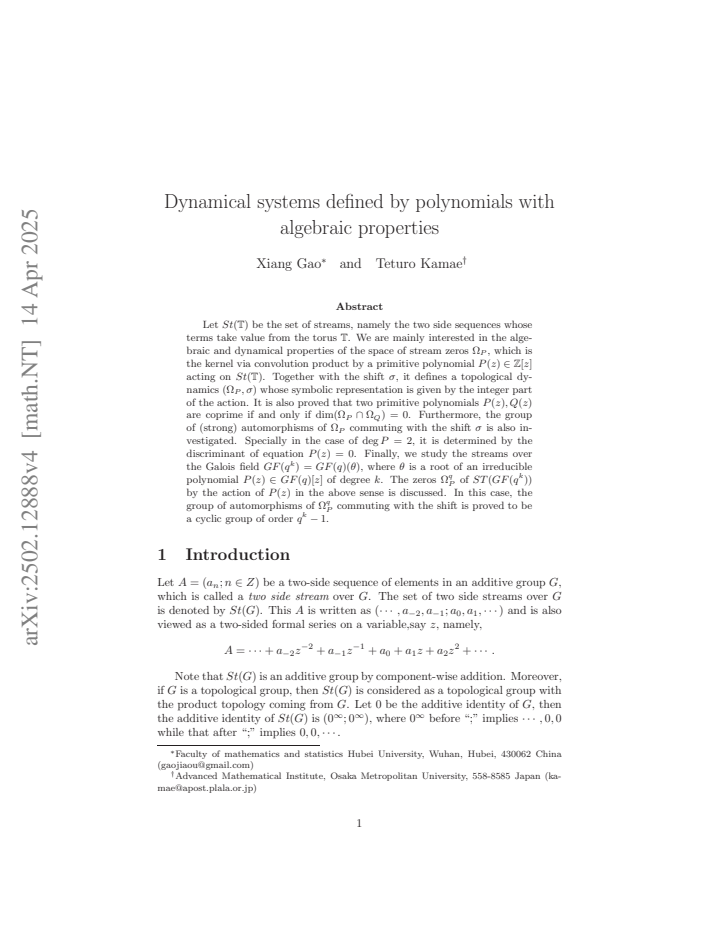 First page