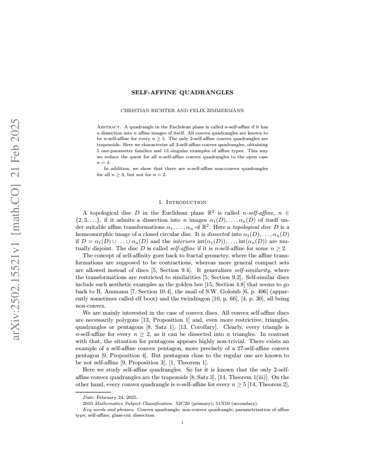 First page