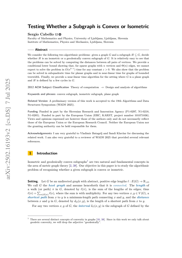 First page