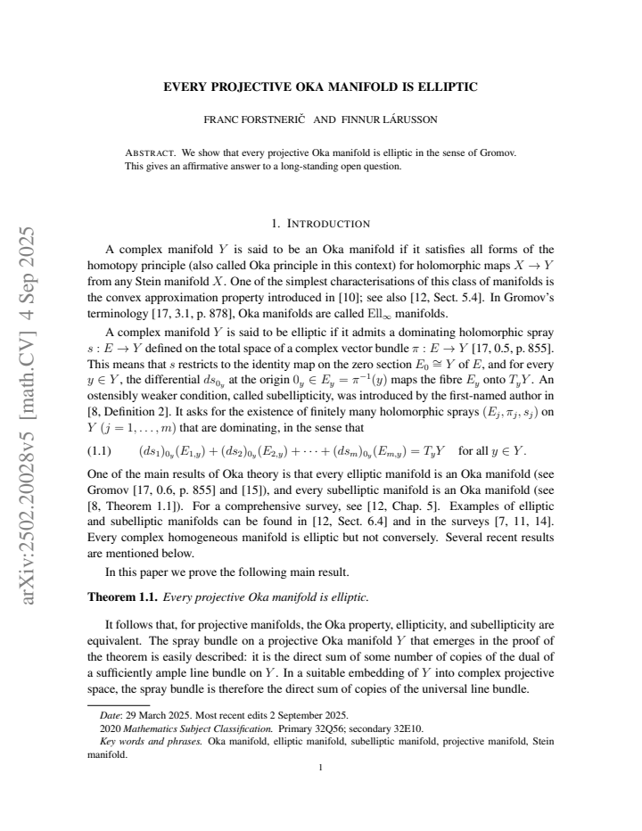 First page