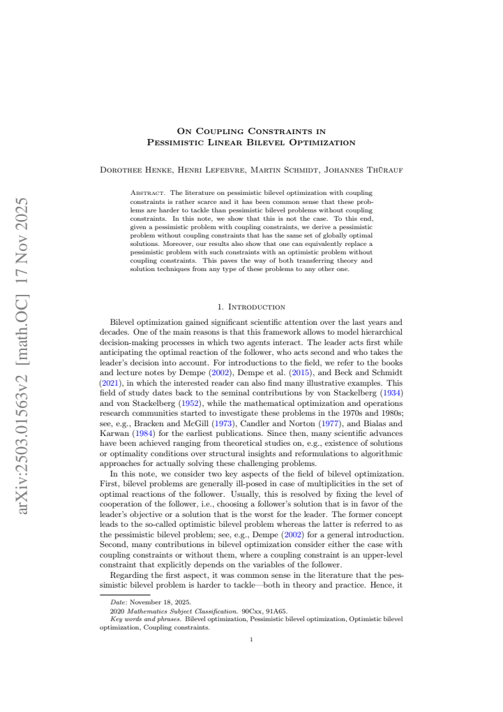 First page