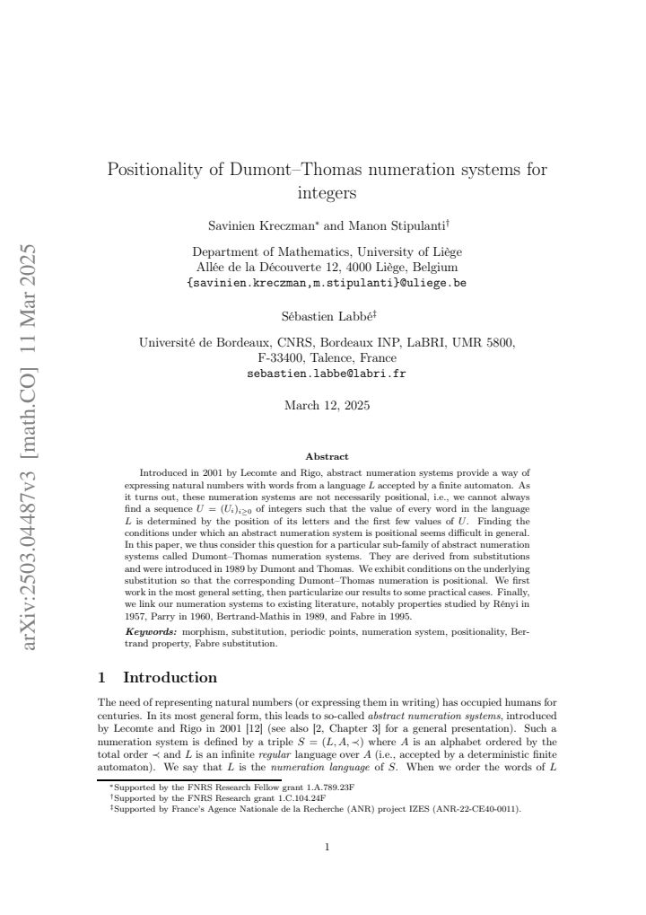 First page