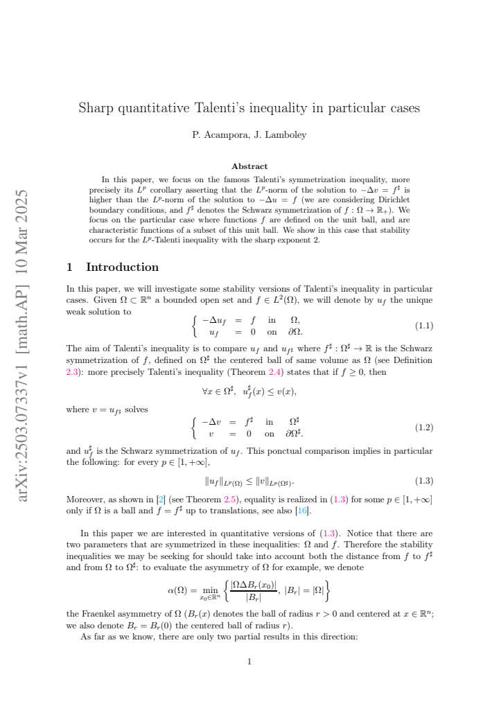 First page
