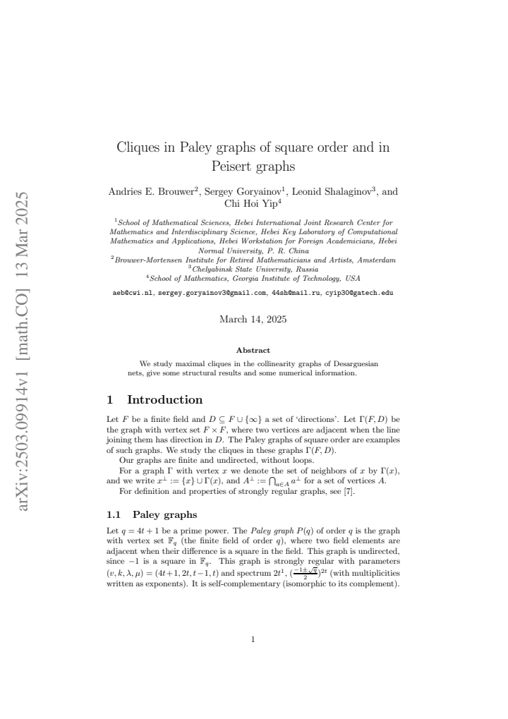 First page