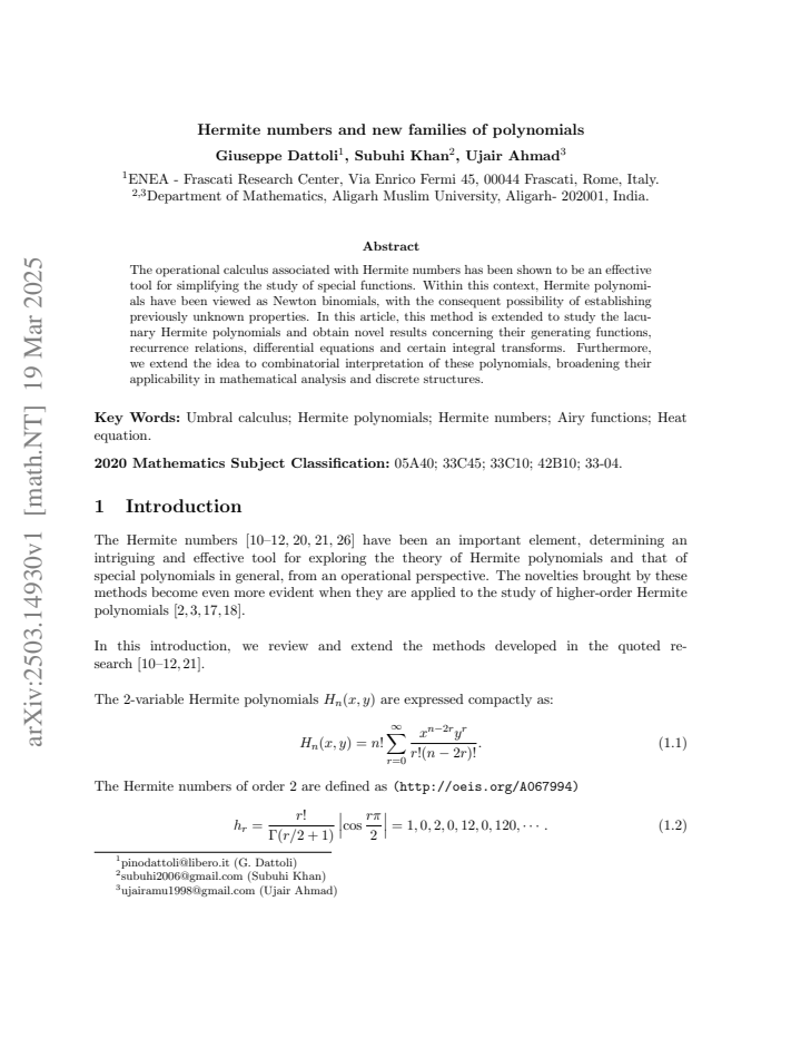 First page