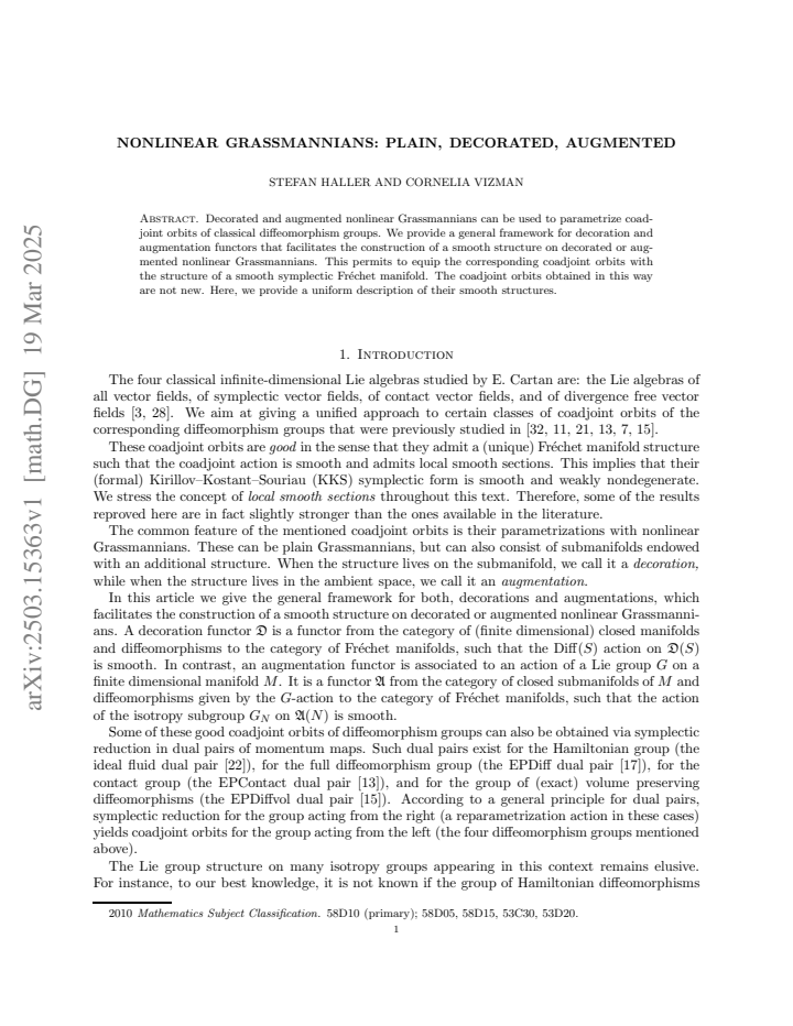 First page