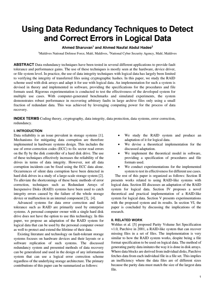 First page