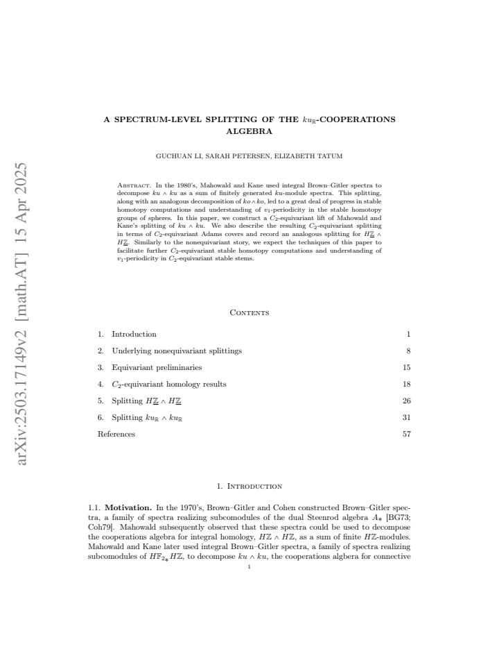 First page