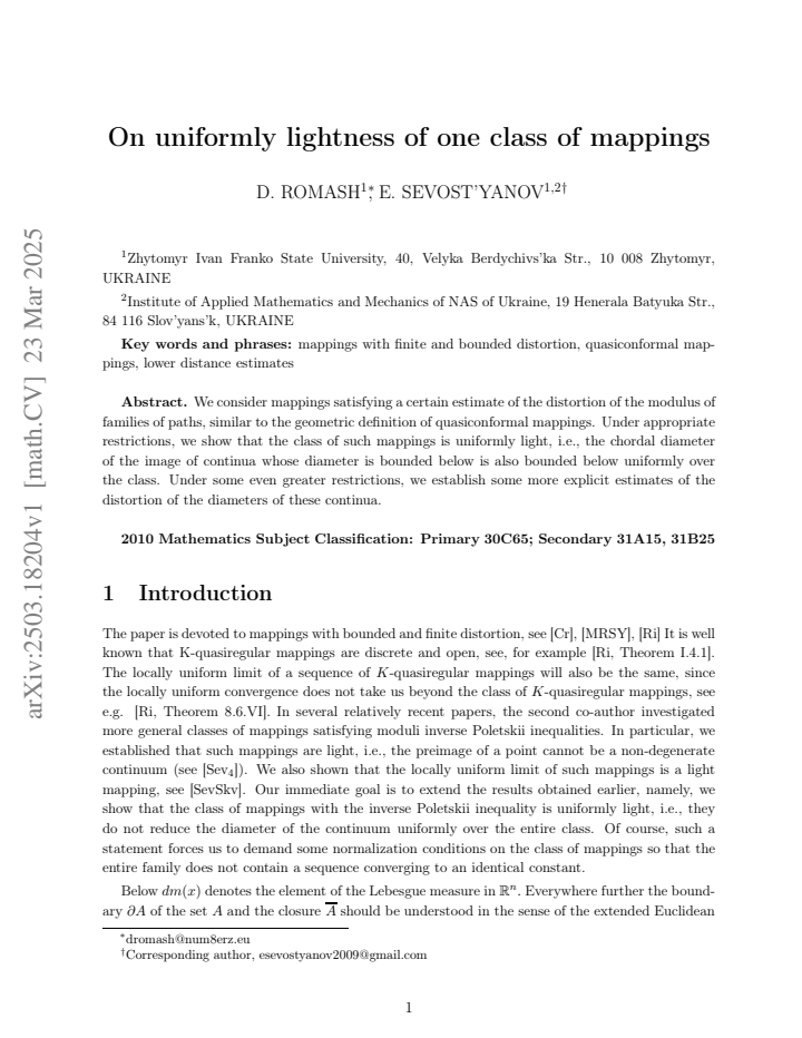 First page