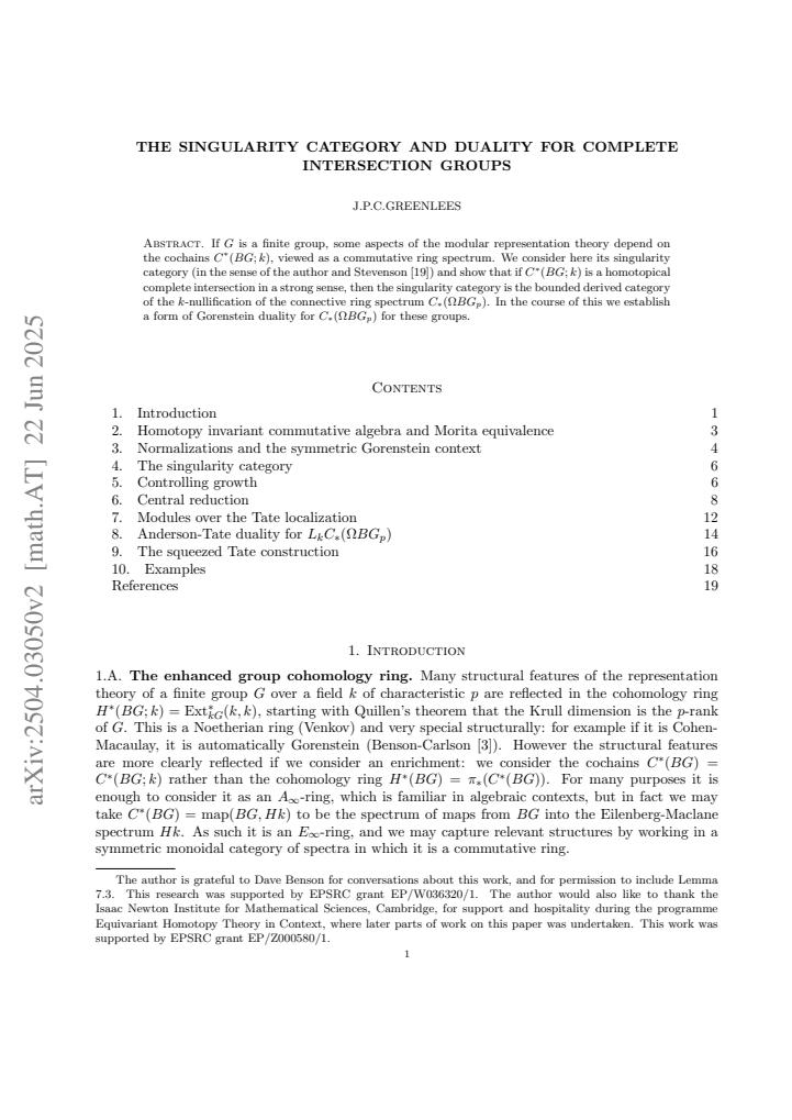 First page