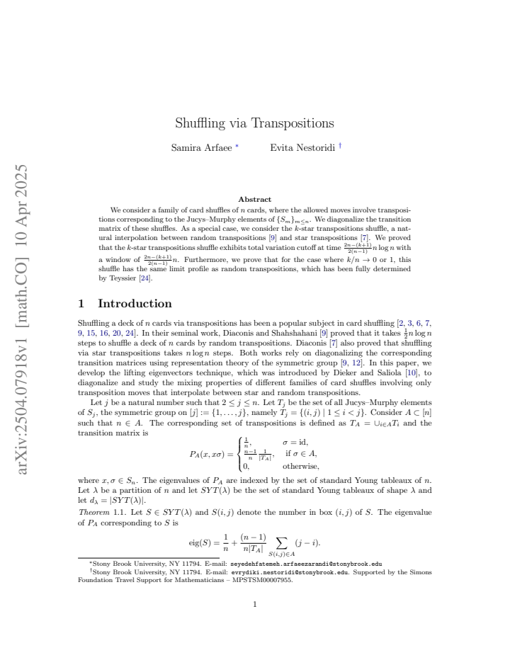 First page