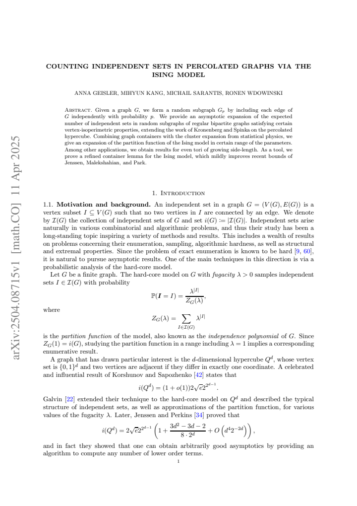 First page
