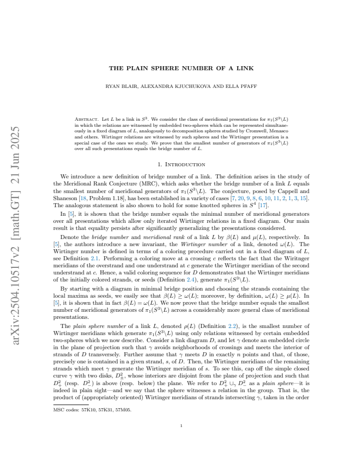 First page