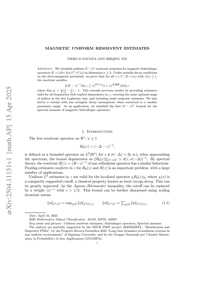 First page