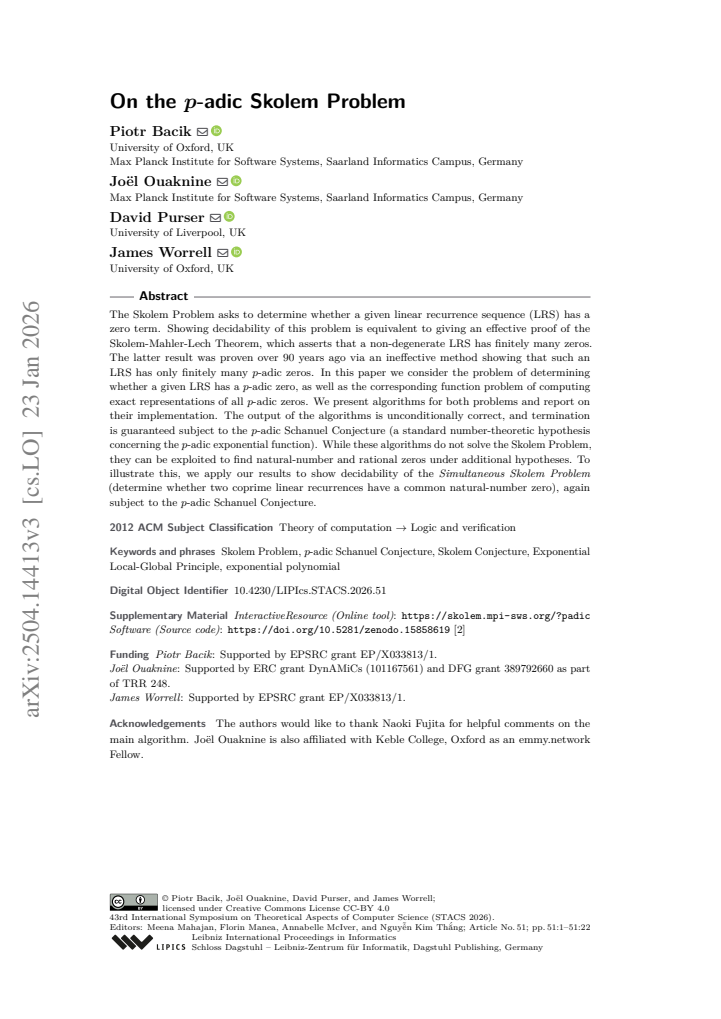 First page