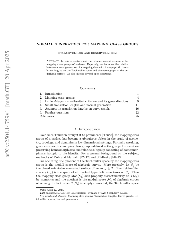 First page