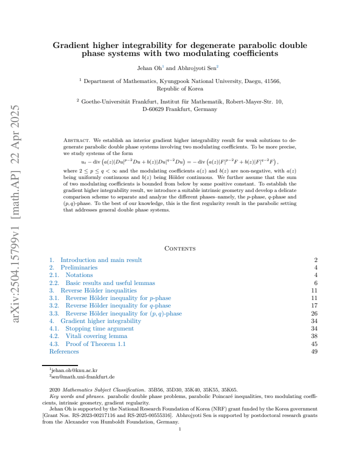 First page