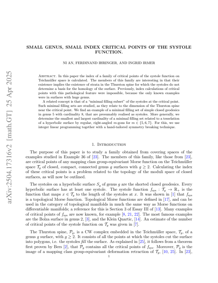 First page