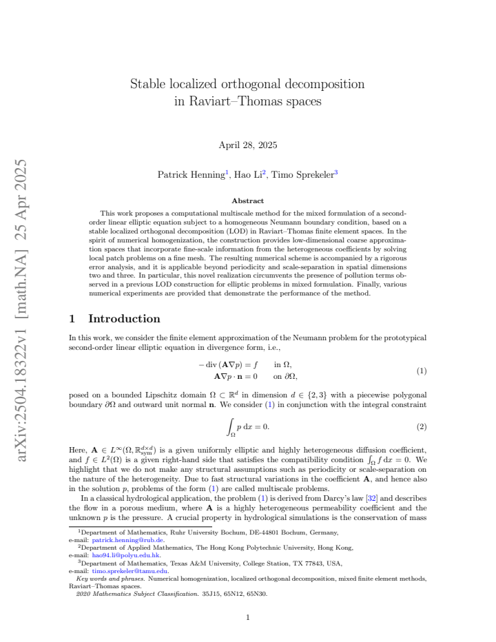 First page