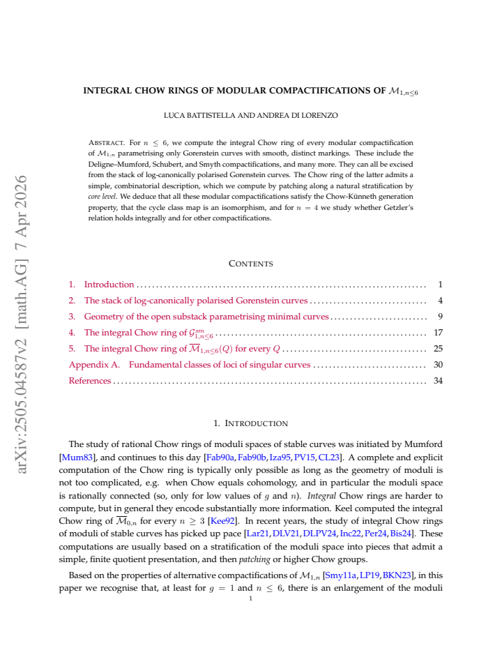 First page