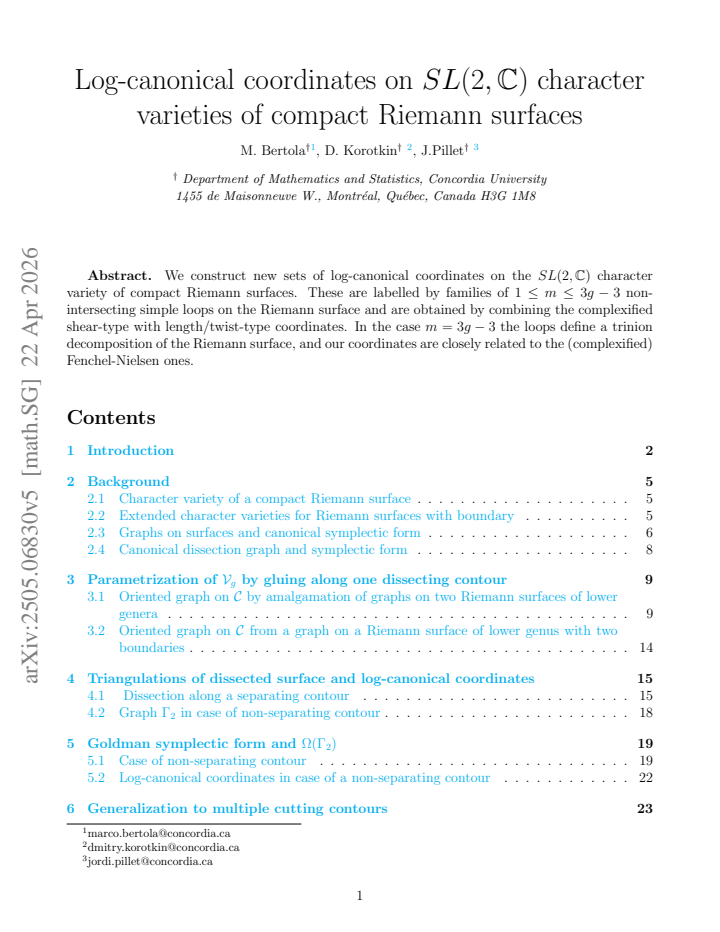 First page