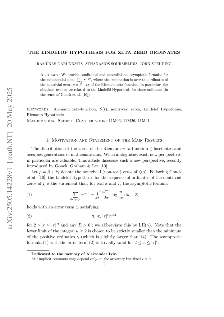 First page