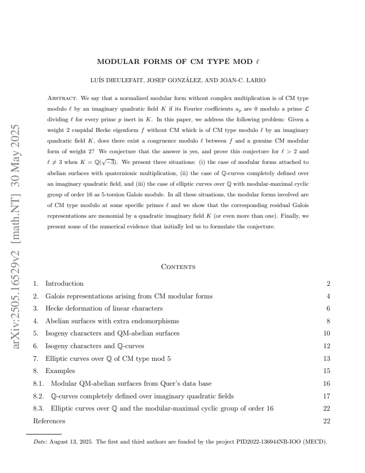 First page