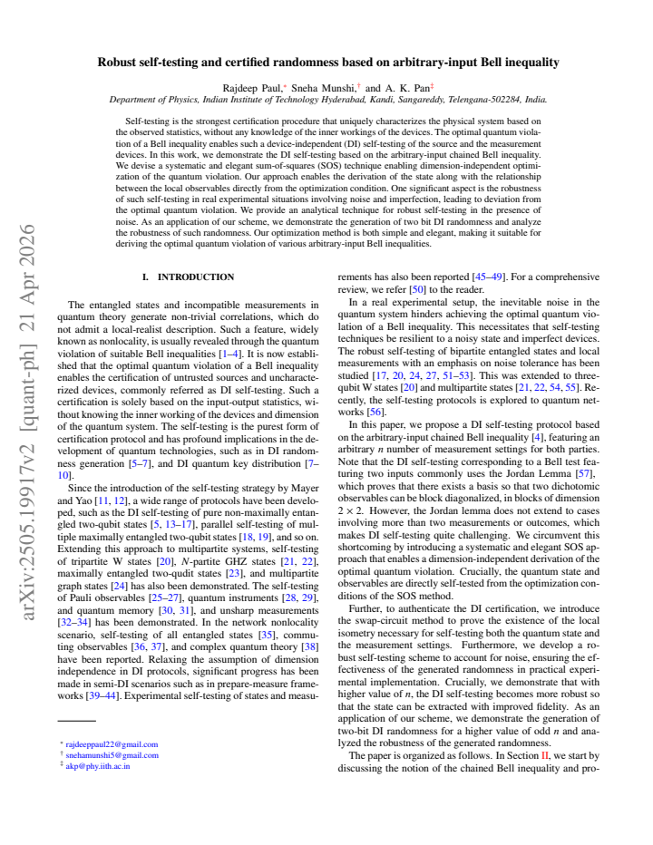 First page