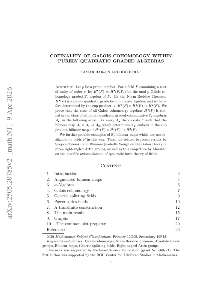 First page