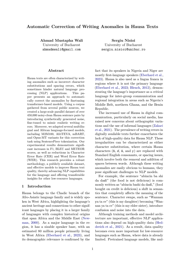 First page