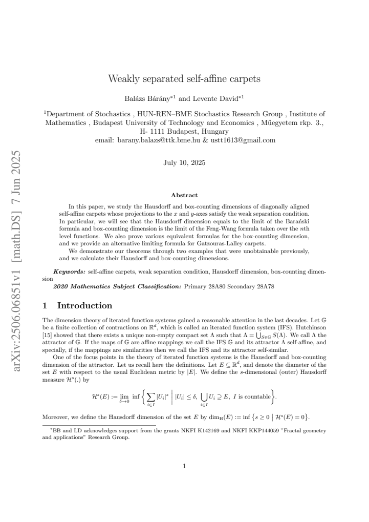 First page