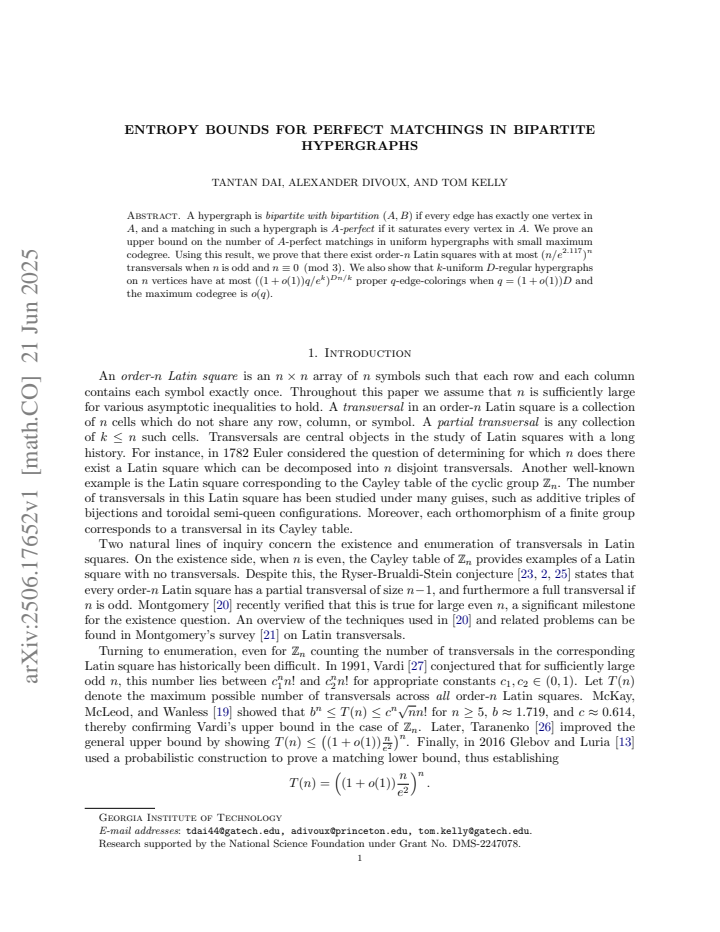 First page