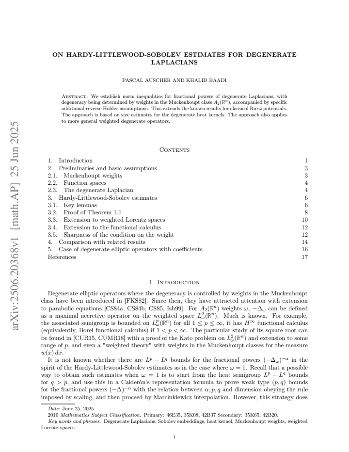 First page