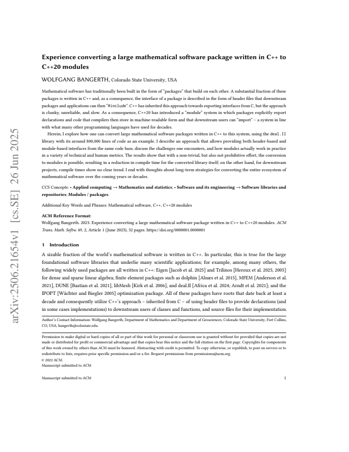 First page
