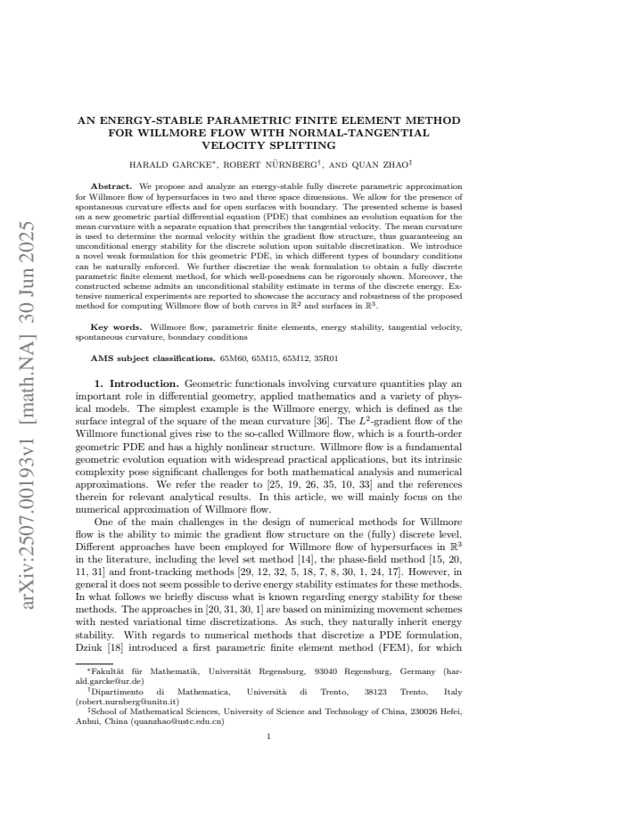 First page