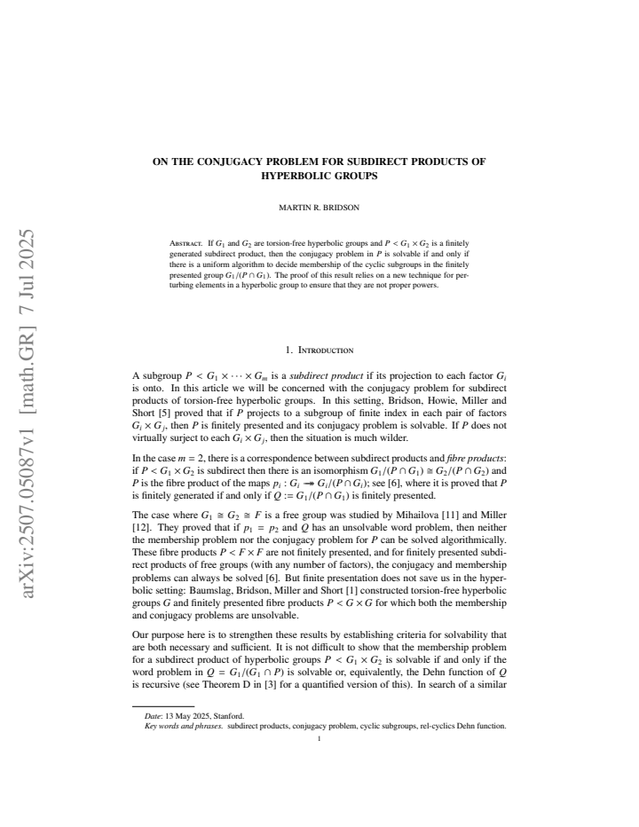 First page