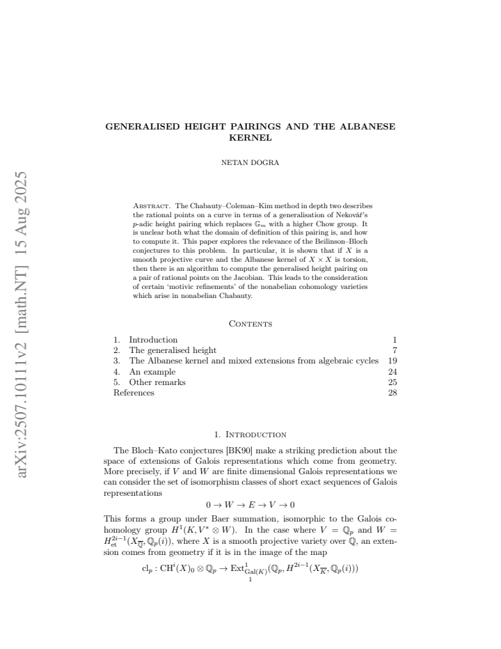 First page