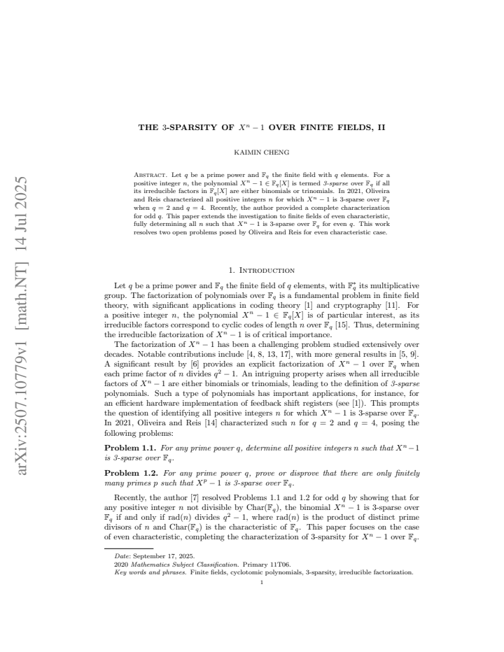 First page