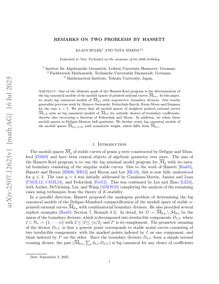First page