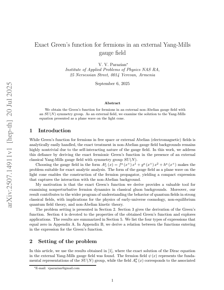 First page